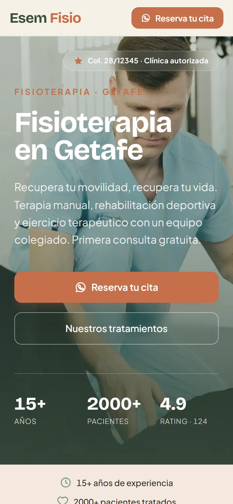 Captura del ejemplo Esem Fisio