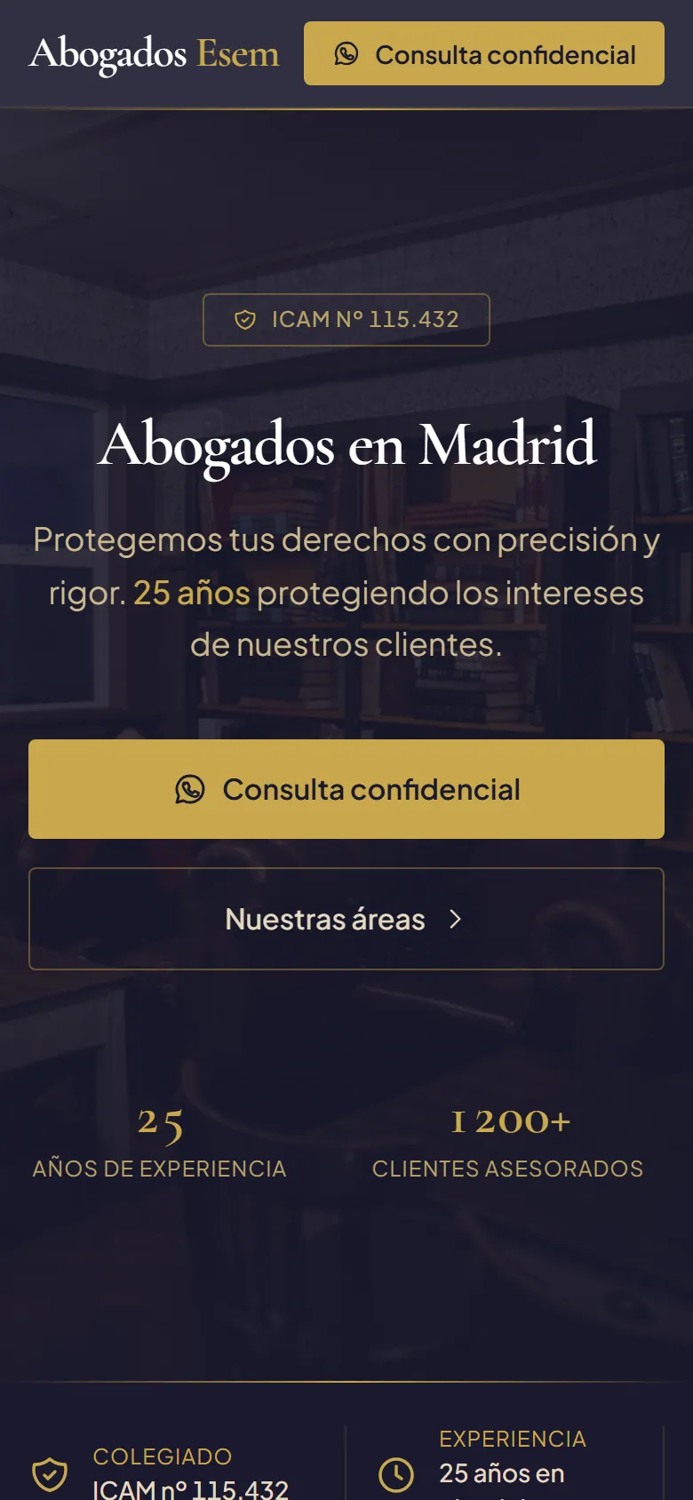 Captura del ejemplo Abogados Esem